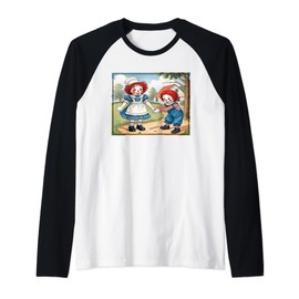 Raggedy Ann & Andy on The Farm Raglan Baseball Tee