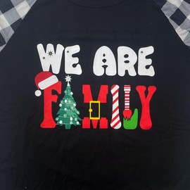 Kubsid Size 4XL Man Christmas Pajamas for Family Matching Sets Xmas Pjs Cotton Sleepwear Holiday Printed Top for Adult Kids Baby Dog Black White Plaid