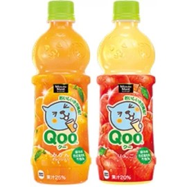 Coca Cola, Qoo, Delicious Orange / Apple Juice, Cute bottle, 425ml, Japan - Orange