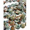 Unbranded Rhyolite 20mm Coin Beads 15.5" Str Rainforest Jasper Australia