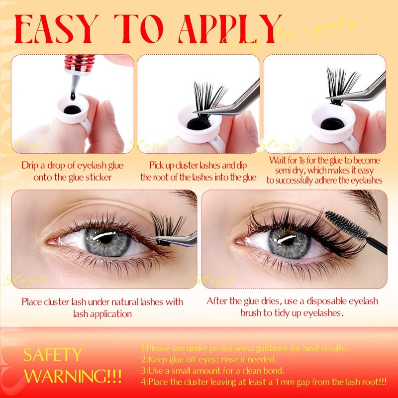 Lash Cluster Glue Strong Hold for Beginners or Professional Use(3ml)