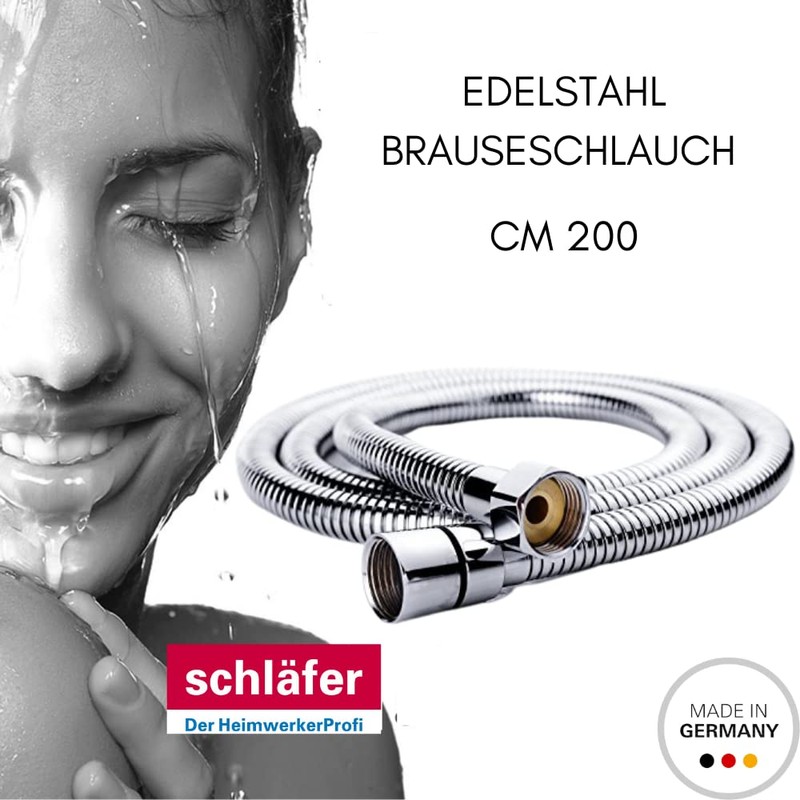 Schläfer 802690 Flexible Universal Stainless Steel Shower Hose with Universal