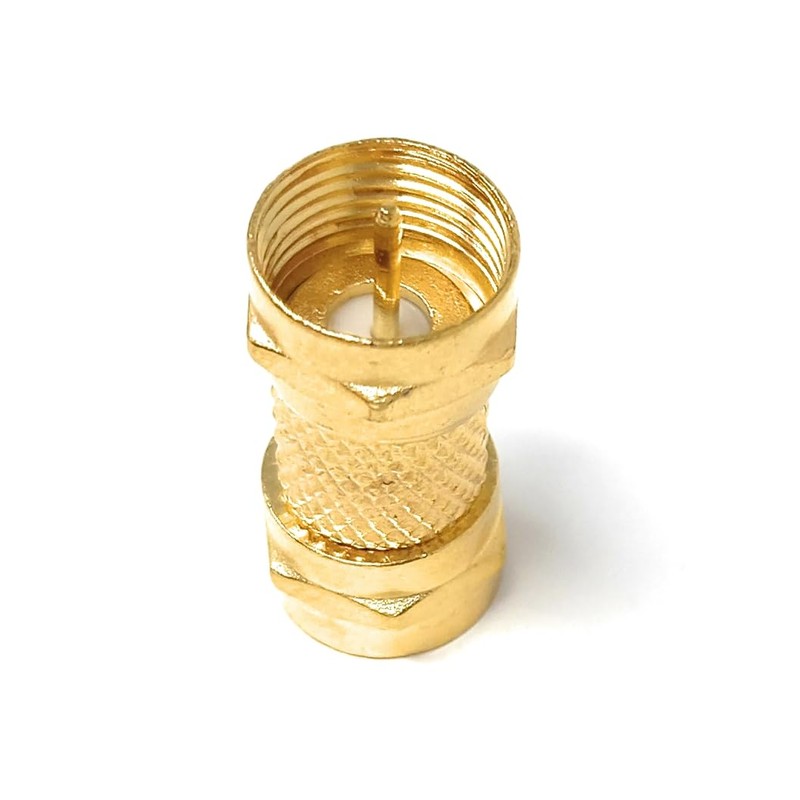 DRUT 1pcs F Type Screw On Male to Male Plug