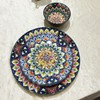 YA JU Mandala Dinnerware Sets (12 Pcs) Serves 4, Buffet