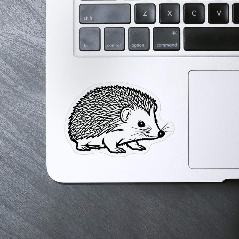 'Cute Hedgehog' Clear Sticker Decal – Waterproof Film for Windows,