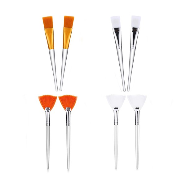 Face Mask Brushes - 8pcs Soft Facial Fan Brush -