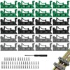24 Pieces (12 Sets) DIN Rail Adapter Set, Terminal Blocks,