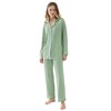 Womens Soft Pajamas Set Button Pjs Sleepwear Long Sleeve(Sage Green,M)