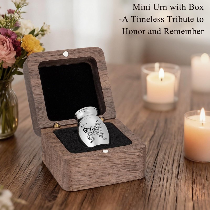 SOITIS Small Urns for Human Ashes Keepsake 1.2 Inches Stainless