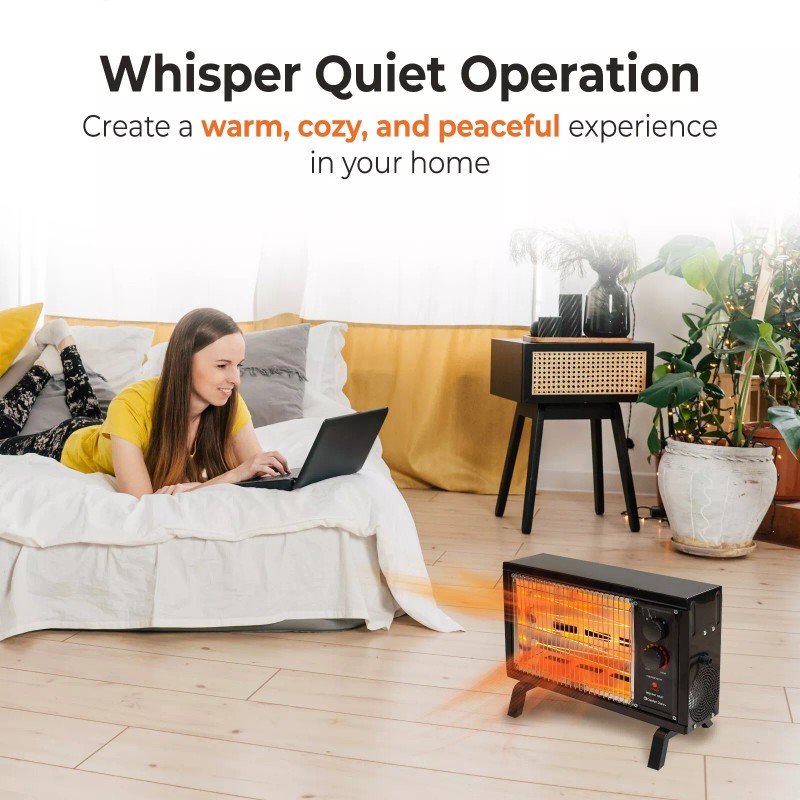 Comfort Zone Portable Wire Element Radiant Space Heater, All Metal