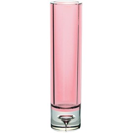 FOYER Unbreakable Flower Base Interior Polycarbonate Cylinder H 25cm Width 6cm (Red)