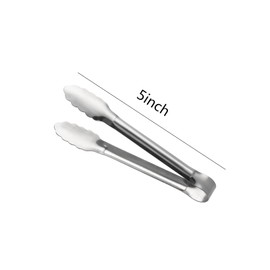 Serving Tongs, Stainless Steel Kitchen Cooking Food Buffet Mini Salad Appetizer Tong Small, Set of 12