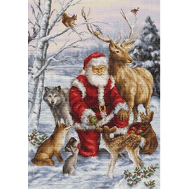 Luca-S Counted Cross Stitch kit Gold Collection The Forest Friends, 30x43cm, DIY