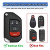 TOMALL for Jeep Key Fob Cover with Keychain, 4 Buttons