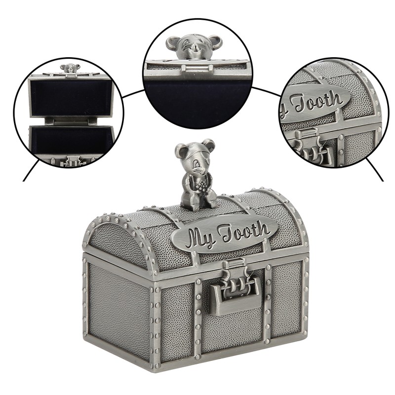 1 Pair Baby Tooth Jewelry Box Mouse Shape Hair Collection