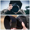 PATIKIL 62mm Lens Hood for Camera Lens Wide Angle Mat