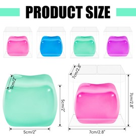 4 Pack Stress Cube Squishy Stress Balls for Adults Kids Fidget Toy Stress Cube Color Sensory Squishy Ice Toy Best Anxiety Relief Sensory Toy Stretchy Ice Cube for Anxiety Stress Relief -Age 3 to Adult