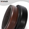 VONMELLI Men's Leather Belt with Classic Waist Belt Buckle for