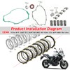 Clutch Kit & Friction Steel Plates Gasket Compatible with Kawasaki