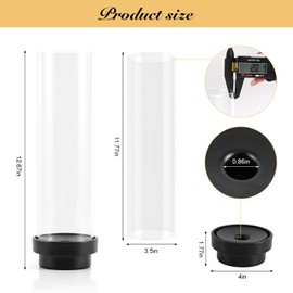 Matte Black Hurricane Candle Holders Set of 2 – Multi-Use Taper & Pillar Candle Stands with Removable Glass Sleeves – Matte Gold Metal Centerpieces for Weddings, Dining Table, Holidays, and Home Decor