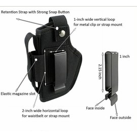 Galaxylense Universal Gun Holster Concealed Carry for Men Women Right Left Hand Draw Fits All Firearms