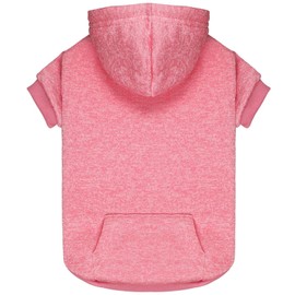 Dog Sweaters & Hoodies - Soft Fleece Sweatshirt with Pocket - Small Dogs & Puppies (Pink & XS)