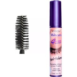 Kit 2 Mascara de Pestañas Prosa + 2 Delineador de ojos Retractil IVY Café Claro y Oscuro Maxi Volumen, Profesional Negro o Cafe (Negro)