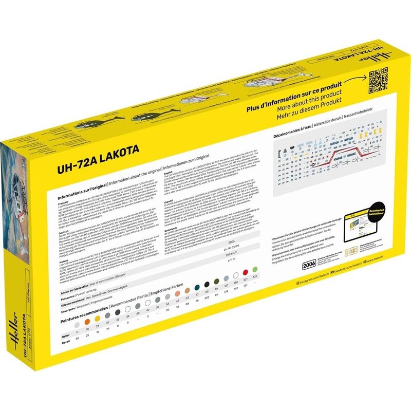 PLATZ HE80379 1/72 US UH-72A Lakota Military Helicopter Plastic Model