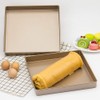 28x28x3cm DIY baking Tray gold Aluminum Alloy square shape Non-stick