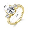 Philip Jones Gold Plated Adjustable Three Stone Ring Created with