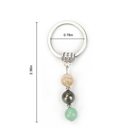 MUCOOS Natural Crystal Keychain,Prosperity Keychain, Good Luck Keychain for Boyfriend, Husband, Lucky Charm Gift for Women, Ideal for Birthdays, Christmas, New Year, White