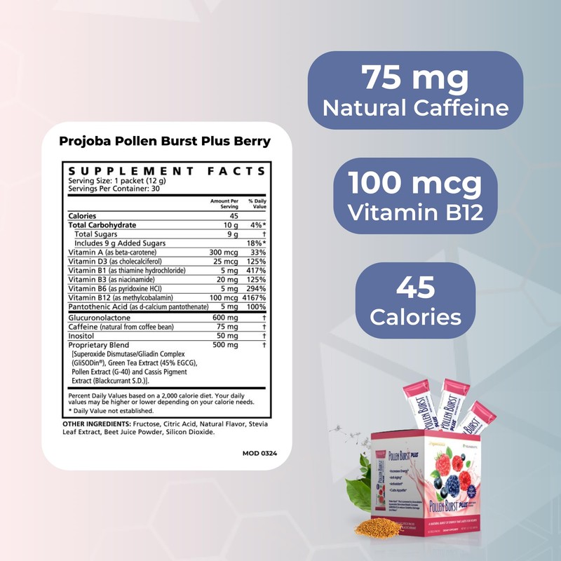 Youngevity Projoba Pollen Burst Plus Berry – Natural Energy Drink