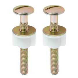 Universal Toilet Seat Bolts and Screws Replacement Kit, Heavy Duty Metal Fasteners with Plastic Nuts and Washers for Top Mount Toilet Seat Hinges, Compatible with Kohler, TOTO, American Standard