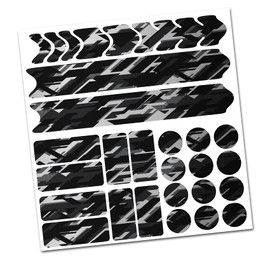 AlphaShield Bicycle Frame Protector, Chain Stays Protection Film Sticker, Carbon MTB BMX Paint Protection Film, R159 R161, 28-Piece Set, Black, Carbon Fiber Style, Outdoor Use, Bike