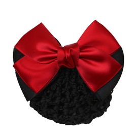 NTRUXZP Bow Knot Hair Net Bun Hair Net with Girls Hair Net Ballet Knot Net Hairstyle Aid for Ballet Dance, Dancer, Nurse, Bun Net