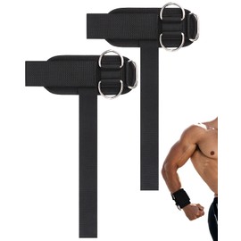 WOJVVK 2PCS Lifting Straps with D Rings, Gym Wrist Straps for Weightlifting