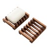 Wooden Soap Dish for Shower,Set of 2 Shower Soap Holder,Self