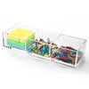 WORHE Sticky Note Holder 3in1 Clear Acrylic Memo Holder Desk