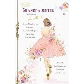Granddaughter Birthday Card - Birthday Card for Girls - Birthday Card to Granddaughter from Grandparents - Ballarina Design