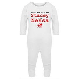 Hippowarehouse Thanks for Being The Stacey to My Nessa Baby Romper All in one Piece Unisex White