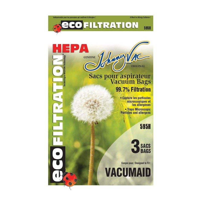 HEPA MICROFILTER BAGS - VACUMAID - PKG/3