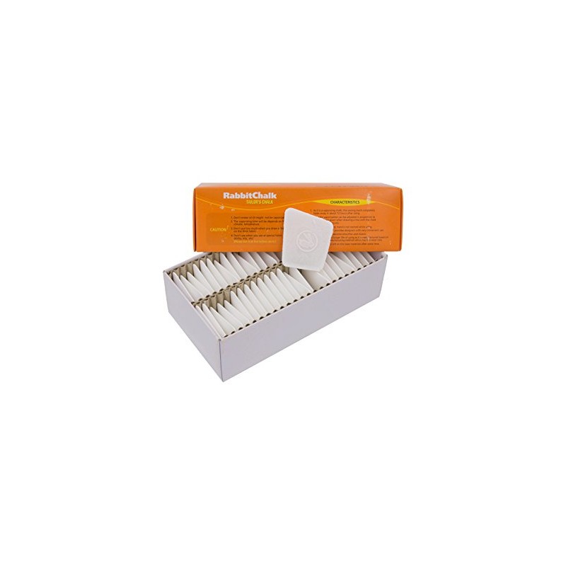 Rabbit Brand Premium Vaporizable Disappearing Tailor's Chalk (50 White Chalks