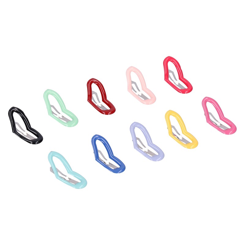 50 Pcs Little Pet Hair Clips Mini Peach Heart Hairpin