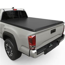 AUTOSAVER88 Soft Roll-Up Tonneau Cover Fits for Toyota Tacoma 2016-2023 with Deck Rail System (Excl. Trail Edition) 5ft Bed, Secure, Stylish, and Fuel-Efficient