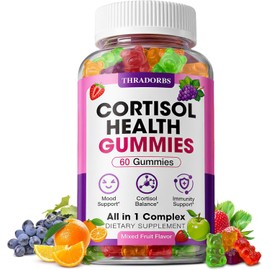 Cortisol Supplements for Women & Men, Cortisol Reducer Gummies with Magnesium Ashwagandha & L-Theanine, Cortisol Manager for Sleep Support & Stress Relief, Mood Balance, Cortisol Detox, 60 Count