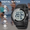 Beeasy Men Digital Sports Watch,Waterproof Watch with Stopwatch Countdown Timer