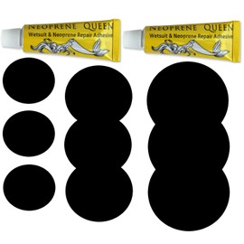 TSR Wetsuit Repair Kit - Fix neoprene Wetsuits - Drysuits - Fishing Waders - Neoprene Boots And Gloves - Neoprene Glue And Heavy Duty Patches - Waterproof Long Lasting Repair