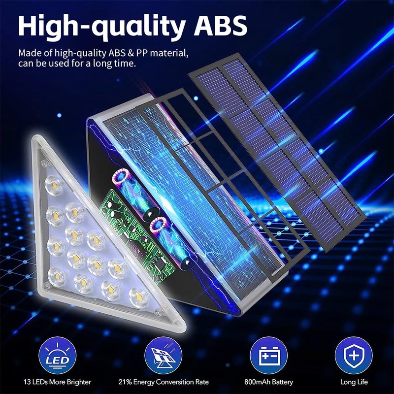 Clora 4 Pack Solar Outdoor Step Lights Triangle IP68 Waterproof