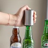 Beer Bottle Opener, Magnetic Automatic Stainless Steel Push Down Opener,