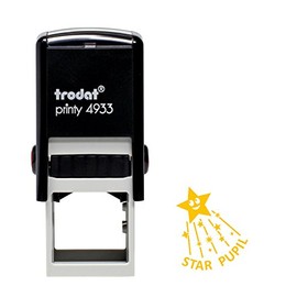 Trodat Printy 4933 Teacher Stamp "Star Pupil" – Self Inking, Yellow Ink